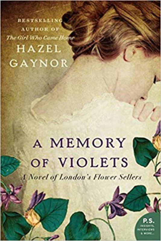Book cover for "A Memory of Violets" by Hazel Gaynor