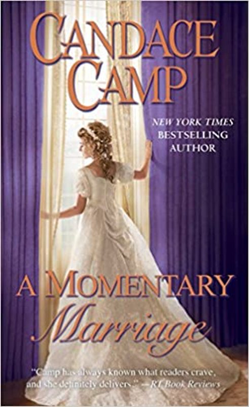 Book cover for "A Momentary Marriage" by Candace Camp
