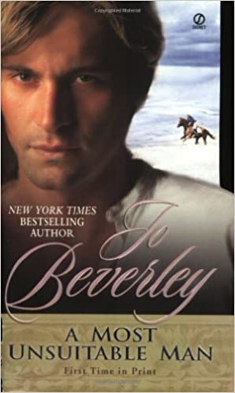 Book cover for "A Most Unsuitable Man" by Jo Beverley