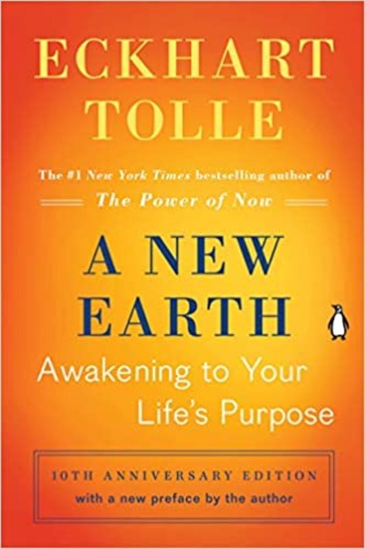 Book cover for "A New Earth" by Eckhart Tolle