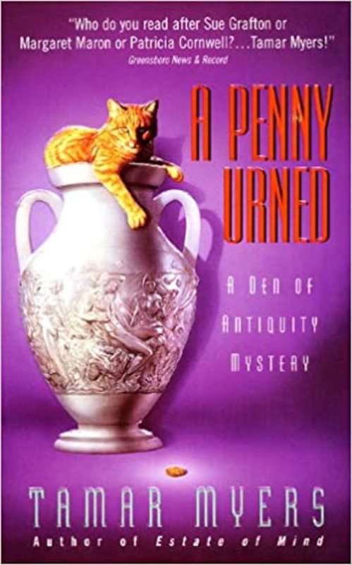 Book cover for "A Penny Urned" by Tamar Myers
