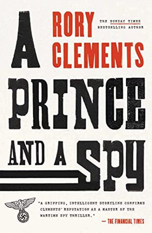 Book cover for "A Prince and a Spy" by Rory Clements