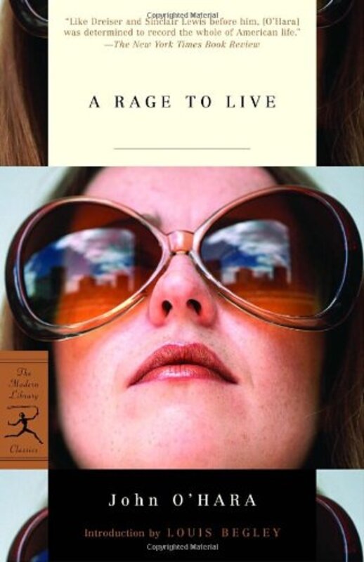 Book cover for "A Rage to Live" by John O'Hara