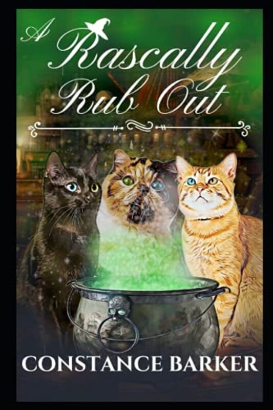 Book cover for "A Rascally Rub Out: A Paranormal Women's Fiction Mystery" by Constance Barker