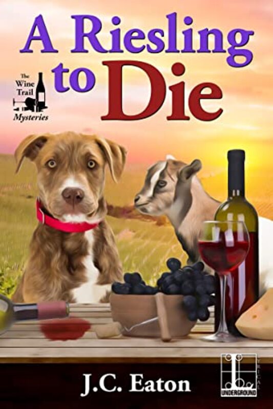 Book cover for "A Riesling to Die" by JC Eaton