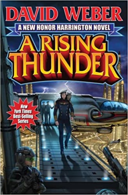 Book cover for "A Rising Thunder" by David Weber