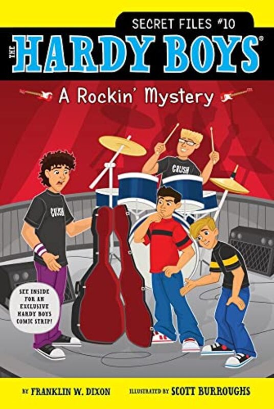 Book cover for "A Rockin' Mystery" by Franklin W Dixon