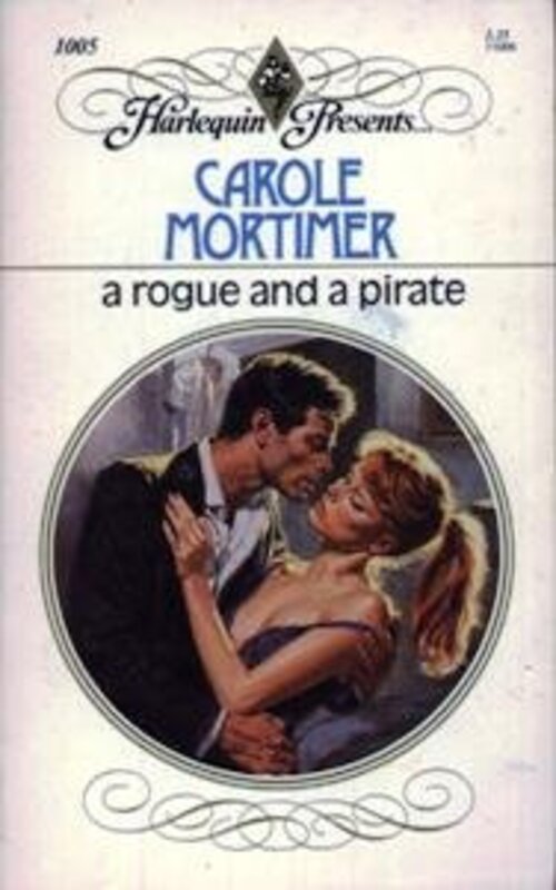 Book cover for "A Rogue and a Pirate" by Carole Mortimer