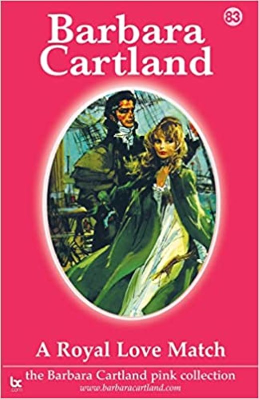 Book cover for "A Royal Love Match" by Barbara Cartland