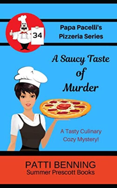 Book cover for "A Saucy Taste of Murder" by Patti Benning