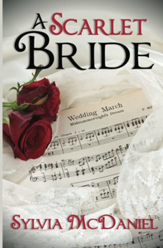 Book cover for "A Scarlet Bride" by Sylvia McDaniel