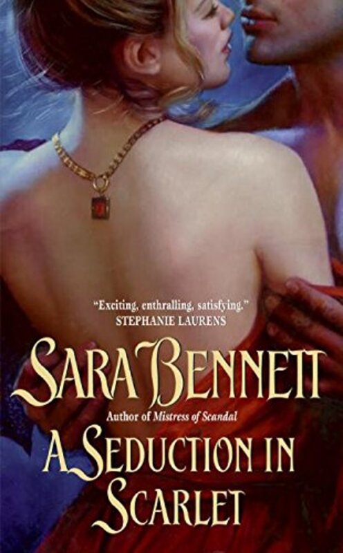 Book cover for "A Seduction in Scarlet" by Sara Bennett