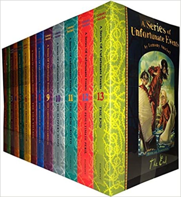 Book cover for "A Series of Unfortunate Events" by Lemony Snicker