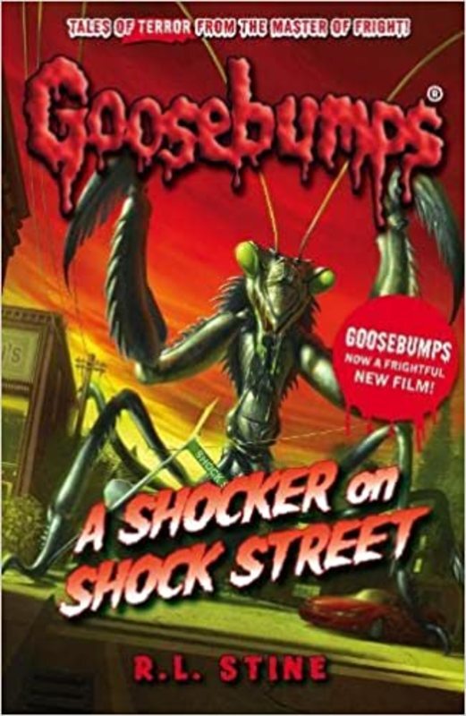 Book cover for "A Shocker on Shock Street" by R.L. Stine