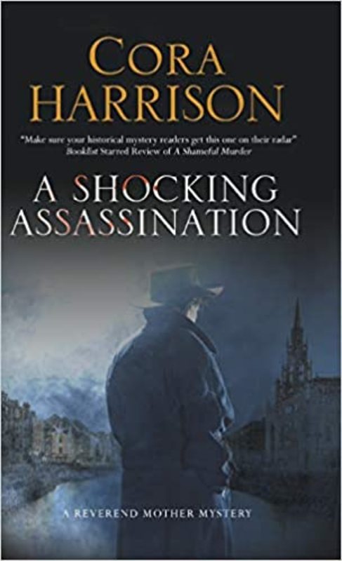 Book cover for "A Shocking Assassination" by Cora Harrison