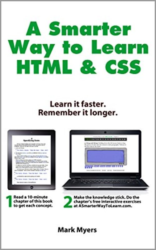 Book cover for "A Smarter Way to Learn HTML & CSS" by Mark Myers