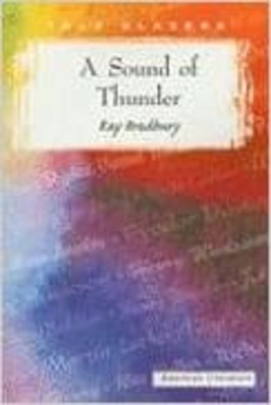 Book cover for "A Sound of Thunder" by Ray Bradbury