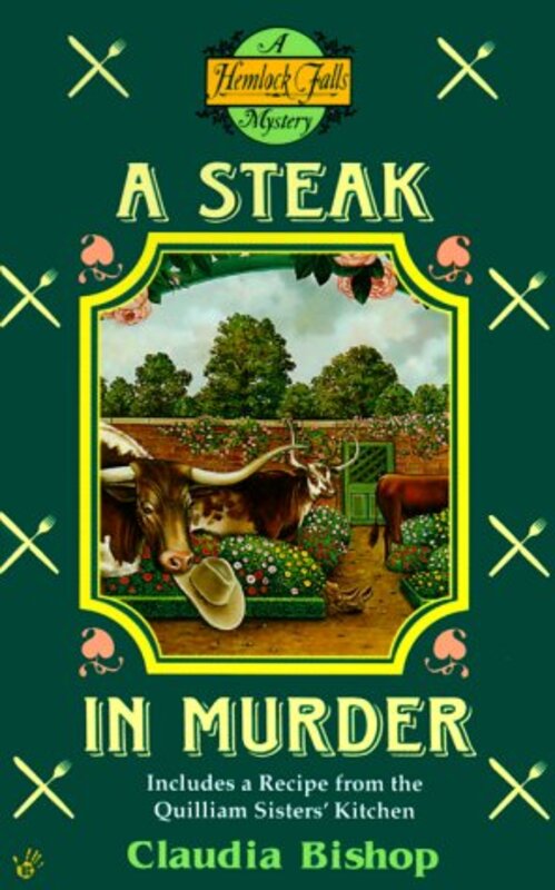 Book cover for "A Steak in Murder" by Mary Stanton
