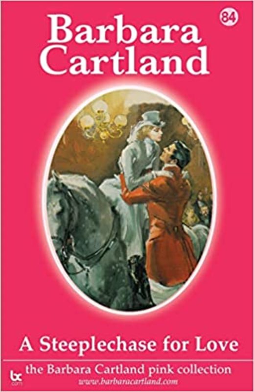 Book cover for "A Steeplechase for Love" by Barbara Cartland