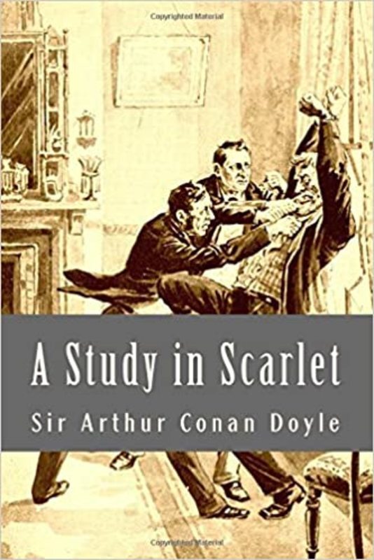Book cover for "A Study in Scarlet" by Arthur Conan Doyle