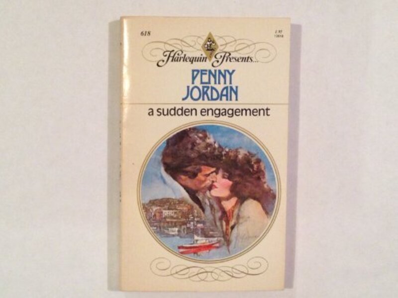 Book cover for "A Sudden Engagement" by Penny Jordan