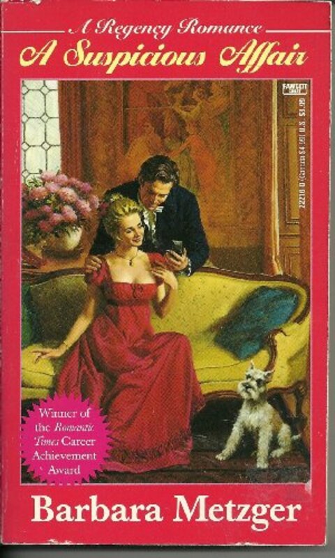 Book cover for "A Suspicious Affair" by Barbara Metzger