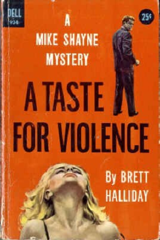 Book cover for "A Taste for Violence" by Brett Halliday