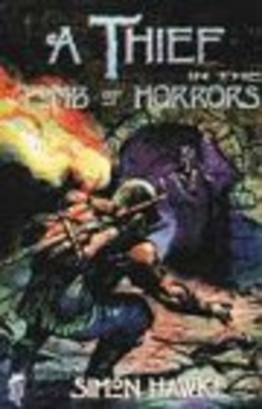 Book cover for "A Thief in the Tomb of Horror Game" by Simon Hawke