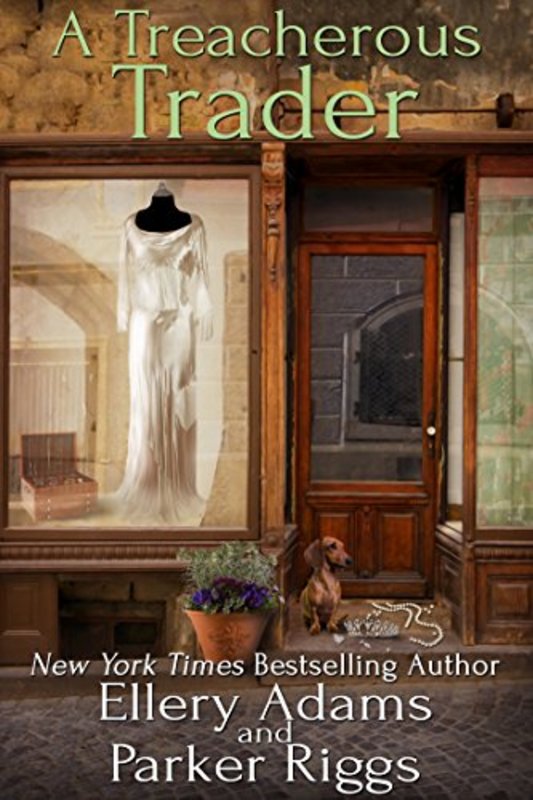 Book cover for "A Treacherous Trader" by Ellery Adams