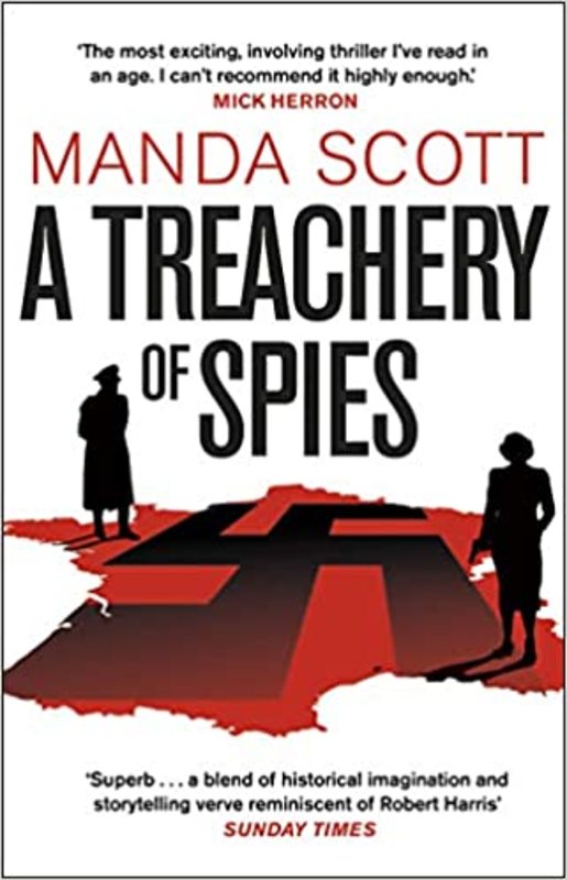 Book cover for "A Treachery of Spies" by Manda Scott