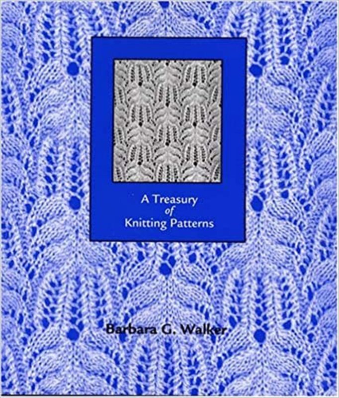 Book cover for "A Treasury of Knitting Patterns" by Barbara G. Walker