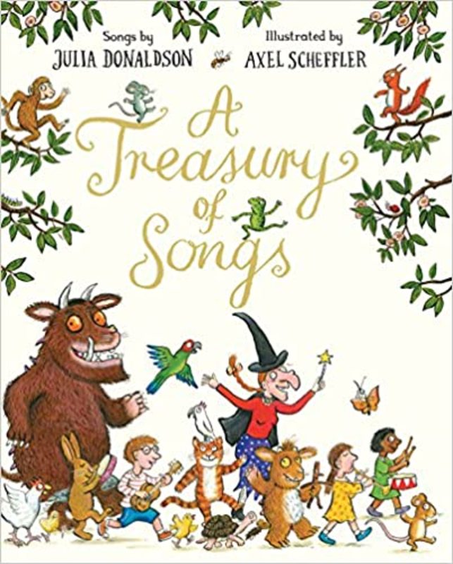 Book cover for "A Treasury of Songs" by Julia Donaldson