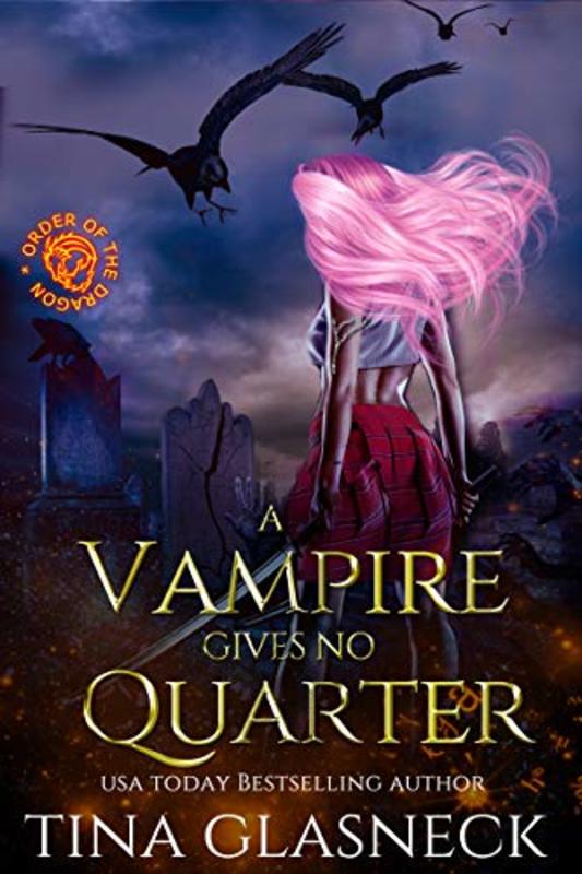 Book cover for "A Vampire Gives No Quarter" by Tina Glasneck