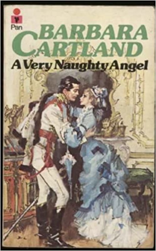 Book cover for "A Very Naughty Angel" by Barbara Cartland