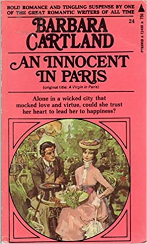 Book cover for "A Virgin In Paris" by Barbara Cartland