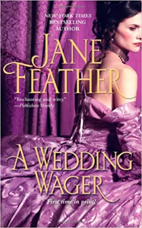 Book cover for "A Wedding Wager" by Jane Feather