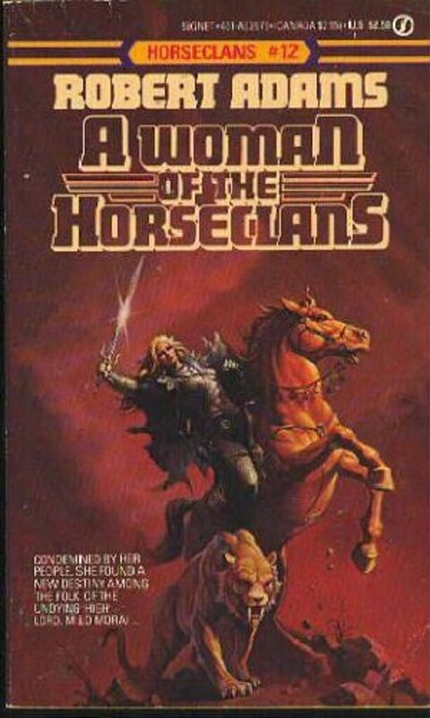 Book cover for "A Woman of the Horseclans" by Robert Adams