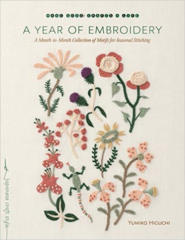 Book cover for "A Year of Embroidery" by Yumiko Higuchi