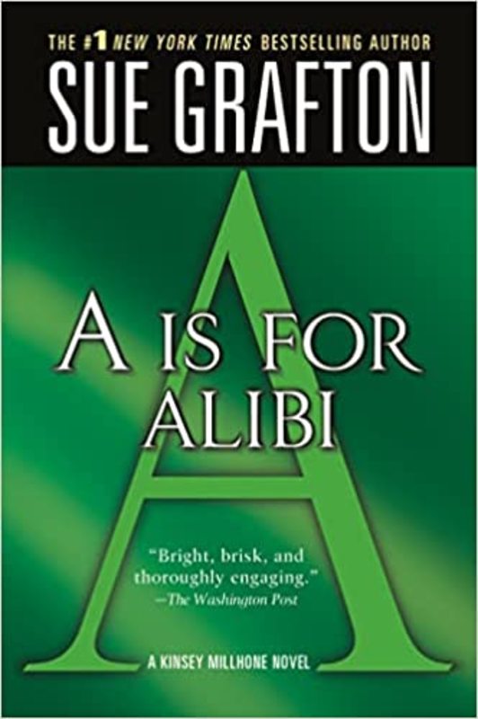 Book cover for "A is for Alibi" by Sue Grafton