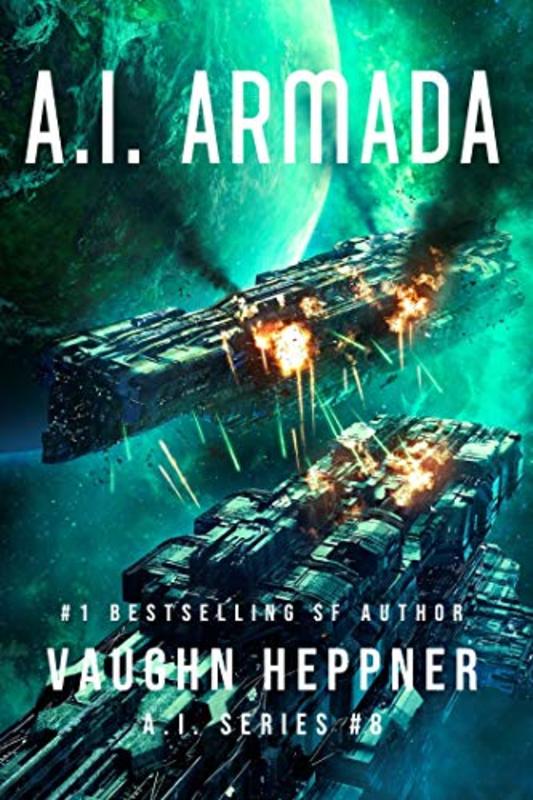 Book cover for "A.I. Armada" by Vaughn Heppner