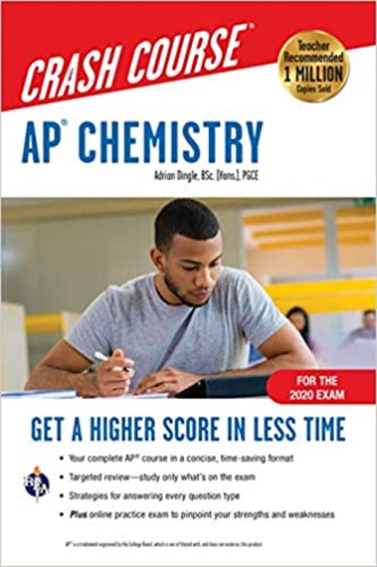 Book cover for "AP® Chemistry Crash Course" by Adrian Dingle