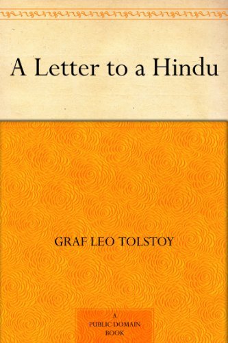 Book cover for "A Letter to a Hindu" by Leo Tolstoy