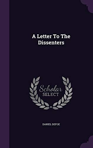 Book cover for "A Letter to the Dissenters" by Daniel Defoe