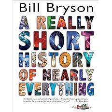 Book cover for "A Really Short History of Nearly Everything" by Bill Bryson