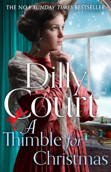 Book cover for "A Thimble for Christmas" by Dilly Court