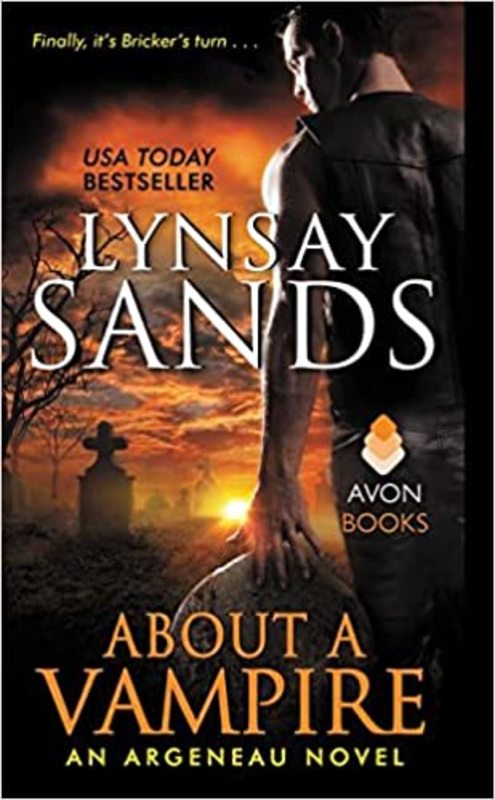 Book cover for "About a Vampire" by Lynsay Sands