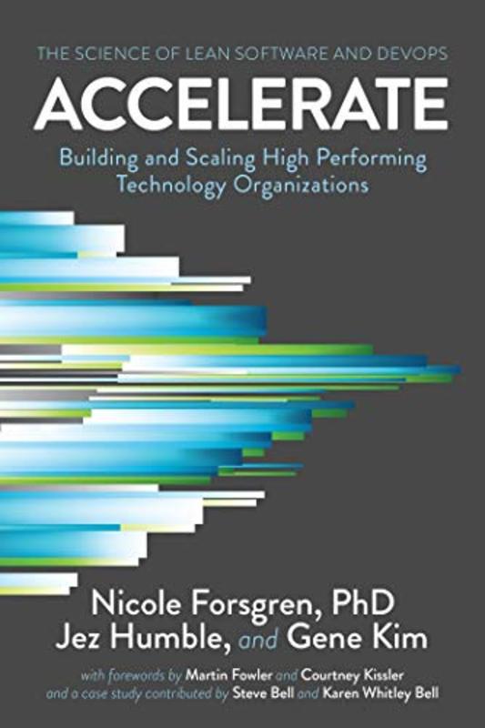 Book cover for "Accelerate" by Nicole Forsgren