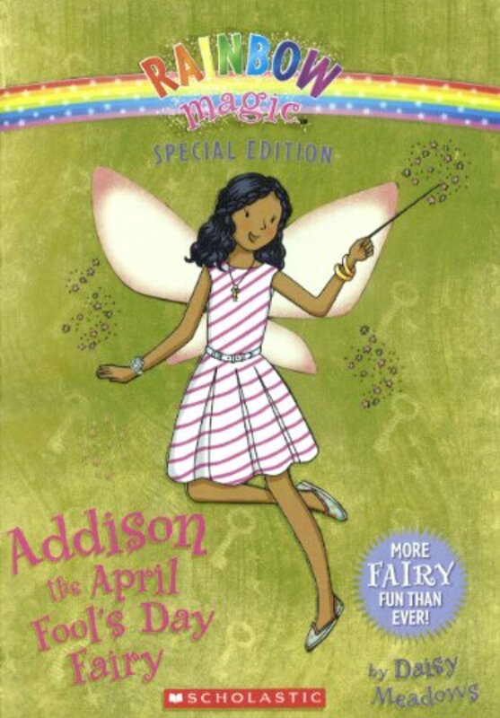 Book cover for "Addison the April Fool's Day Fairy" by Daisy Meadows
