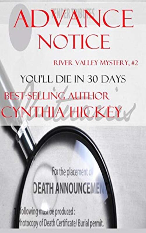 Book cover for "Advance Notice" by Cynthia Hickey