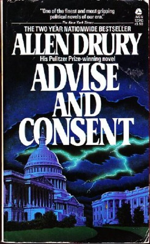Book cover for "Advise and Consent" by Allen Drury